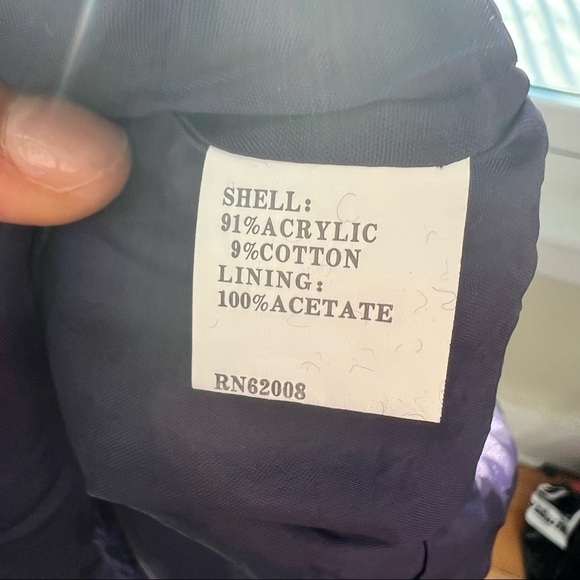 Insight purple wide lapel collar blazer jacket size 4 - Picture 8 of 9